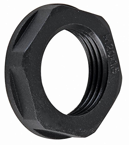 Kontermutter M12 Schwarz, 10 Stück/Packung, Kontermuttern, 10 Stück