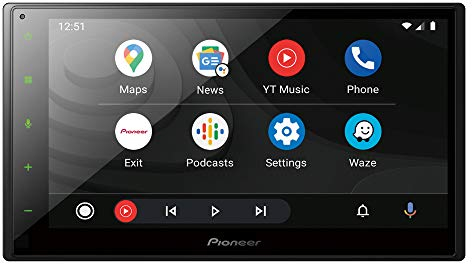 Pioneer SPH-DA160DAB-AN, ricevitore multimediale 2 DIN da 6,8 con Apple CarPlay, Android Auto, DAB+ e Bluetooth, inclusa antenna DAB