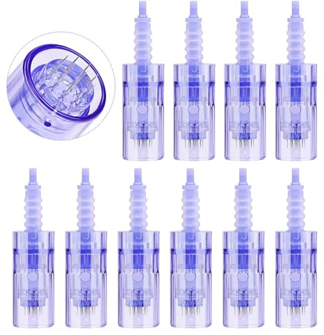 Yofuly 12 Pins Dermapen-Nadeln Ersatz Derma Pen Mikronadel, zur Electric Dermapen, 10 Stück Derma Pen Gerät (Bajonett)