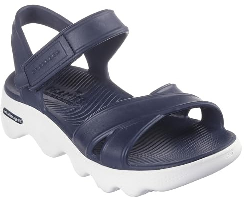 Skechers dam skum massage fit – hjärtfilt vattensko, Marinblå/vit, 42 EU