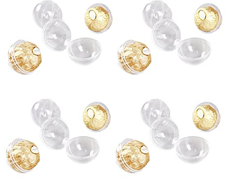 30pcs Chocolate Box Holders Clear Plastic Cupcake Cover Party Supplies for Packaging Candy and Chocolate