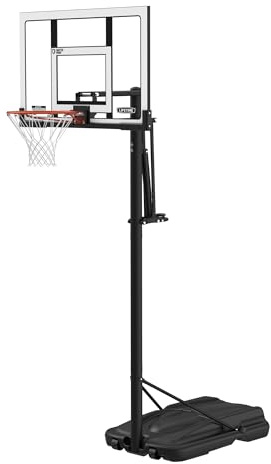LIFETIME Adjustable Portable Basketball Hoop, Power Lift Adjustment, 52-Inch Polycarbonate Backboard