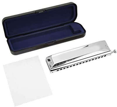 Mundharmonika, 16 Löcher, 64 Töne, Mundharmonika, Chromatische Skala, Tragbares Musikinstrument Mit Koffer Für Erwachsene, Profis, Anfänger