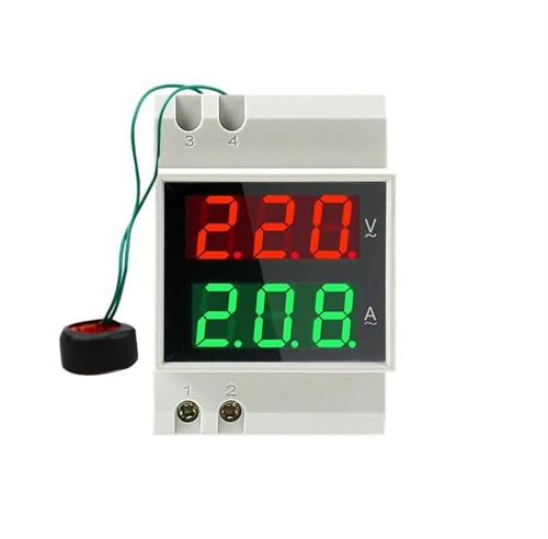 Voltmetro Amperometro D52-2042 220V 380V Digital AC Tensione Corrente Misuratore Display Contatore Elettrico 1 Pz(External CT,AC80-300V)