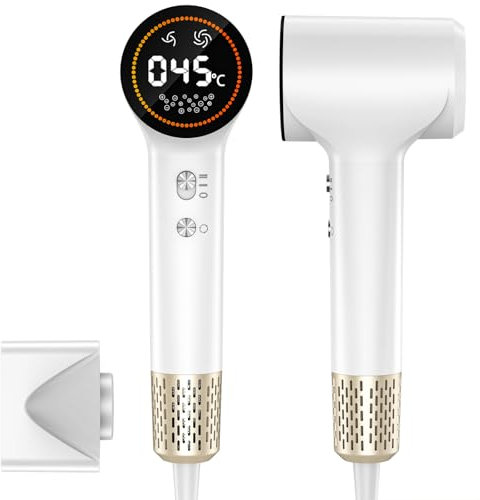 TQQ Haartrockner, 400 Million Plasma Ionen Fön, 110.000 U/min Bürstenloser Motor Schnelles Trocknen Föhn, 57dB Geräuscharm Haarföhn für Zuhause, Reisen