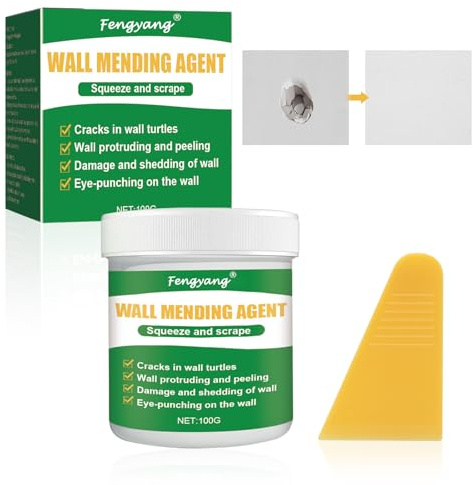 Fengyang® Wandreparaturcreme, Nagellochfüller für Wände, Wand Reparatur Weiss Paste Mit Schaber, Trocknet Schnell und Sicher, Wandausbesserungsmittel für Die Reparatur Von Löchern