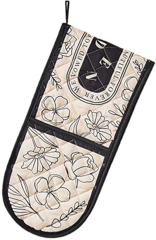 GjnjfdF Guanti da Cucina per Barbecue, Guanti da Cucina per Cucina, Cottura, Griglia, Guanti da Cucina Extra Lunghi Resistenti al Calore | Guanti da Cottura Anti-Burning Innovativi e