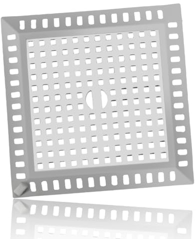 Colador de Pelo para Ducha Cuadrado para Bañera, Baño, Lavabo, Cocina | 12,2 x 12,2 cm Rejilla Desague Ducha de Acero Inoxidable, Cuadrado Colador Fregadero, Filtro Pelos Desague Ducha Cuadrado