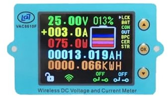 Wireless DC 500V 50A 100A 200A 500A Tester di tensione Voltmetro Amperometro Carica batteria solare Coulometro Capacità Tester di potenza(DC 100V 200A)