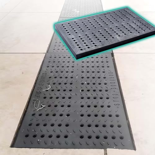 Rejilla de drenaje rectangular resistente para jardín, cocina y garaje, tamaño personalizable, plástico duradero de 20/25/30 mm de grosor, resistente a la intemperie