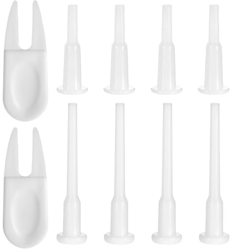 10 Pièces Bouchon d'air Yoga, Kit de Remplacement de Bouchon de Ballon d'exercice pour Yoga, Yoga ballon Air Bouchon, Tige de Prise de Rechange, avec 1 Outil Amovible