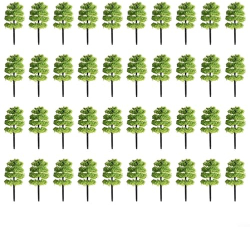 Alberi modello per treno ferroviario Diorama 40 pz HO scala paesaggio 1:100 verde plastica fogliame 3,5 cm per modellismo ferroviario layout e wargaming