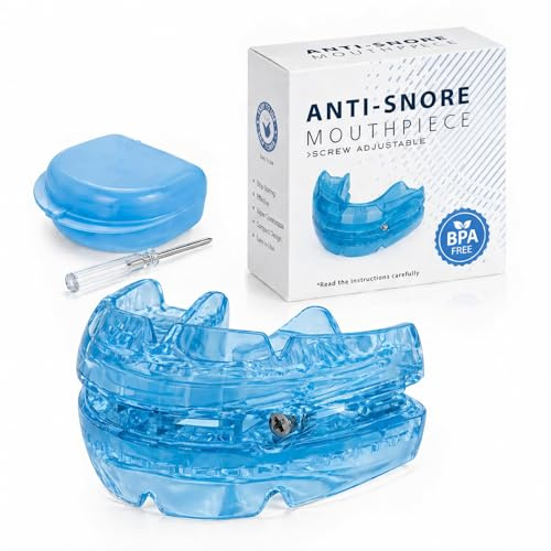 Schnarchstopper Anti Schnarch, Schnarchschiene Gegen Zähneknirschen und Schnarchen für MäNner Und Frauen(Blau)