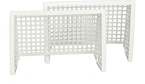TIPP-KICK Juego de portería de plástico, juego de 2 piezas, accesorios originales de futbolín, piezas de repuesto, color blanco