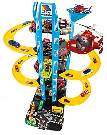 M MOLTO Kinderparkhaus mit 5 Etagen + Hubschrauber