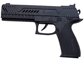 P’TIT Clown - 74560 - Faux Pistolet Automatique - Jouet - Accessoire de Déguisement Carnaval, Halloween, Cosplay, Film, Spectacle, Fêtes Costumées - Plastique - 21 cm - Noir