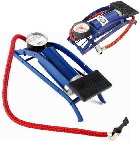 Single Barrel Foot Pump - Air Inflator, For Car Van Bike | Pressure Gauge Backup | Portable, Bicycle Tire Road Bike Floor Air Inflator Diy Tool