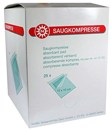 Compresses de stérile avec compresses non-tissé Page, Pansements 25 St, taille au choix