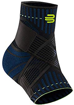 BAUERFEIND Sprunggelenkbandage „Ankle Support“ Unisex, 1 Sprunggelenk Bandage für Sport wie Fußball, Fitness und Joggen, Kein Umknicken durch Knöchelbandage, Schwarz, XL