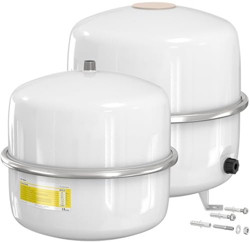 Flamco 16061 FLEXCON Solar 12 Litros - 2,5 Bar Vaso de Expansión Solar para Instalaciones Solares, Blanco