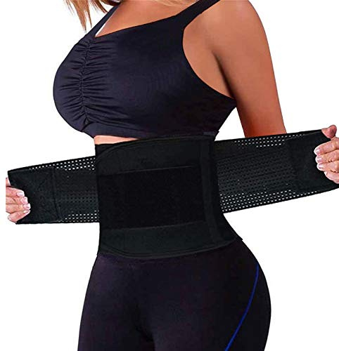 Ceinture d'entraînement amincissante, perte de poids pour abdos pour homme et femme, Femme, noir, Medium