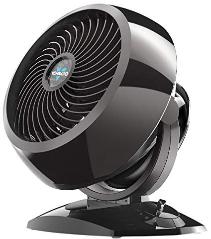 Vornado 5303 Small Whole Room Air Circulator Fan with Base-Mounted Controls, 3 Speed Settings, Multi-Directional Airflow, Removable Grill for Cleaning, Black