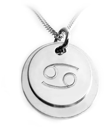 LATIGGA Personalisierte Sternzeichen Kette, Doppelanhänger, 925 Silber,