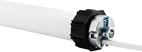 NOBILY Bundle bestehend aus elektronischem Becker Rollladenmotor R8-17-E03 8Nm 25KG Zugkraft, Rollladenantrieb mit Hindernis und Frosterkennung, Rundnutzapfen und NOBILY Blendkastenlager