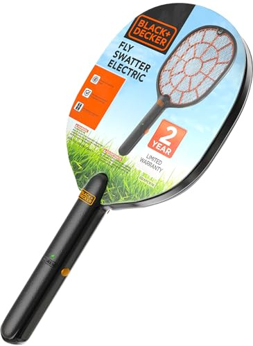 Raquette Anti-Insectes – Tapette à Mouches électrique pour moucherons, moustiques et Plus Encore – sans Danger pour Les Humains – Tapette à Mouches électrique Portable – Raquette d'intérieur