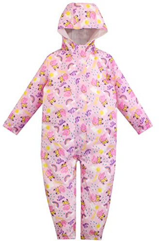 Peppa Pigl Puddle Suit | All in One Waterproof for Kids | Girls Rain Suit