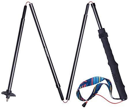 Trekkingstöcke faltbar, leicht, AONIJIE Canbo Fiber Wanderstöcke, 110/120cm Ultraleicht für Wandern Laufen Stöcke Bergsteigen, Senden Paar (110cm)
