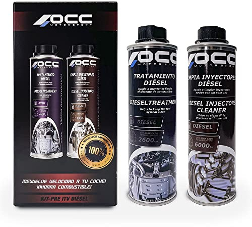 OCC Motor Sport- Pack Tratamiento Diesel + Limpiainyectores Diesel Profesional, Mejora Rendimiento del Vehículo, Aditivos Pre ITV Diesel