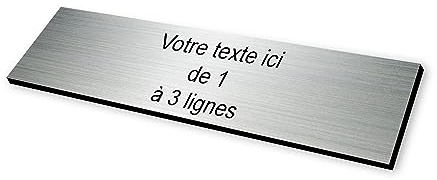 Plaque gravée Boite aux Lettres autocollante 10x2,5cm STANDARD personnalisable - 1 à 3 lignes sans frais supplémentaires alu brossé