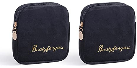 STARRY G 2 bolsas de almacenamiento de servilletas sanitarias, bolsas sanitarias esponjosas, bolsa de almohadilla sanitaria portátil, funda para tampón para adolescentes, niñas, mujeres, bolsa pequeña