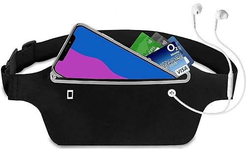 DORNNA® – Laufgürtel für Handy, wasserdichte Lauf Hüfttasche für Herren und Frauen, Hüfttasche, Sportgürtel, Running Belt zum Joggen, Laufen, Sport, Fitness. (Schwarz)