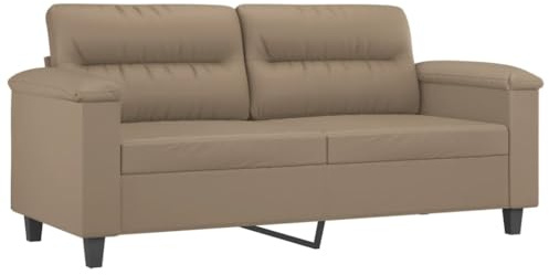 vidaXL Sofá de 2 plazas de Cuero sintético Color Capuchino 140 cm