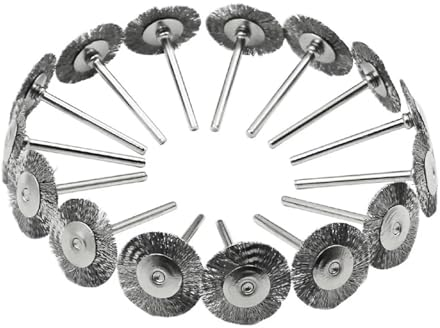 SBTRKT 45 Spazzole Metalliche rotanti in Acciaio Inossidabile con Ruote Metalliche Set di spazzole Metalliche Piccole Accessori for Utensili rotanti for Trapano