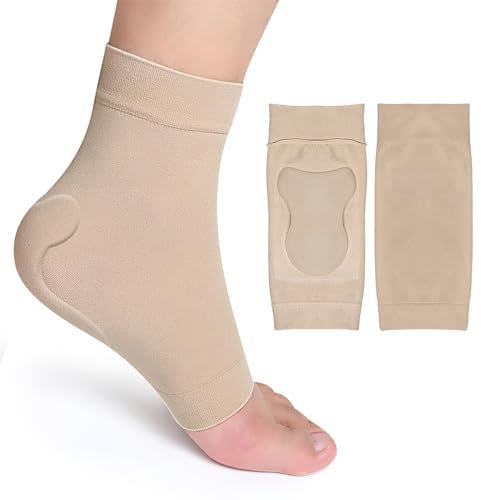 Clydewy Ankle Support for Women Compression Gel Socks Achilles Tendonitis Running Sprained Plantar Fasciitis Achilles Tendon Neoprene Support Ankle Protectors Breathable Wrap Silicone Sock