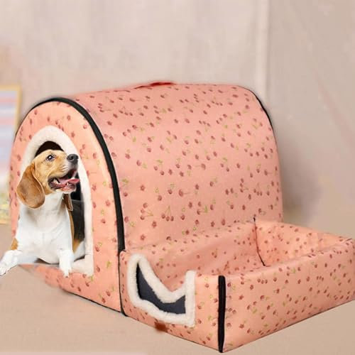 Hundehütte, extra groß, Größe XL, XXL, warm, Jumbo-Angstlinderung, beruhigend, Iglu, für drinnen und draußen, waschbar (XL 75 x 57 x 55 cm)