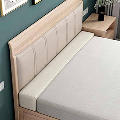 Yuing Bettlückenfüller Schließe Lücke zwischen Kopfteil und Matratze, Langes Bettbrücke Matratzenverlängerung Twin-zu-Kingsize-Bett, Weiches Lückenfüller (150x10x10cm,Cremeweiß)