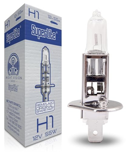 Superlite H1 12V 55W Halogenglühlampe für die Hauptscheinwerfer der Night Vision-Reihe. E1 R37/03-Zulassung und RoHs- und CE-Zertifizierung. Außergewöhnliche Haltbarkeit und Helligkeit.