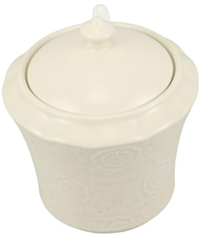 PRETYZOOM Set Di Barattoli Per Condimenti in Ceramica - Contenitore Con Coperchio E Per La Cucina Di Casa
