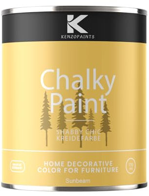 Contura KenzoPaints Kreidefarbe Möbel Farbe 750ml. Trend Farbtöne 2025 Möbellack Holz- Lack Shabby Chic Matt (Sunbeam, 750ml.)