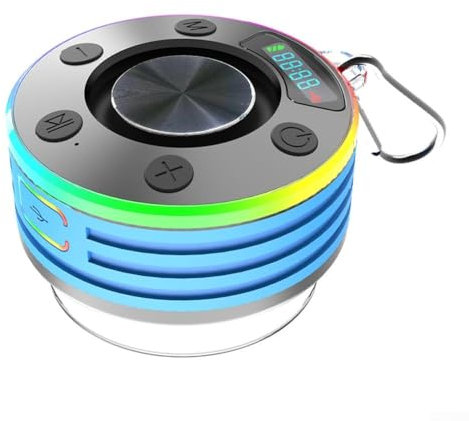 Radio de ducha FM 5.3 compatible con Bluetooth con ventosa, radio de ducha portátil con tecnología 5 3, resistente al agua para un fácil uso en cualquier lugar (azul)