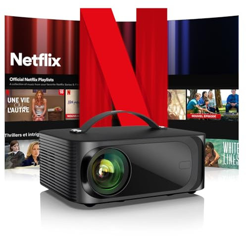 Videoprojecteur 4K【Netflix Certifié/Dolby Audio】 Smart AI Remote Focus/6D Keystone 28000LM Portable Projecteur FHD 1080P WiFi6 Bluetooth ONOAYO RetroProjecteur pour iOS/Android Video Projecteur