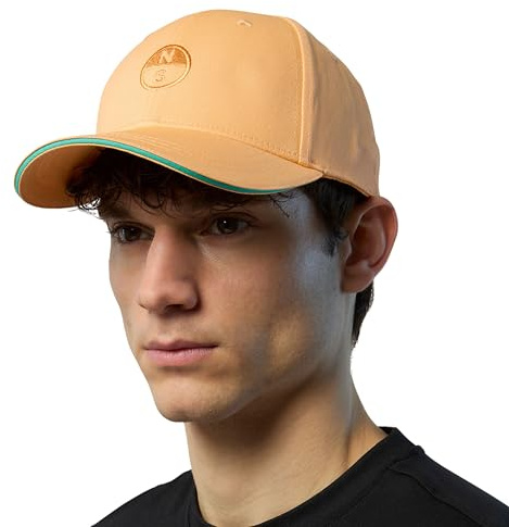 NORTH SAILS Baseballkeps Truckerkeps 623261 ekologisk bomull logotyp 0723, Apelsin, one size