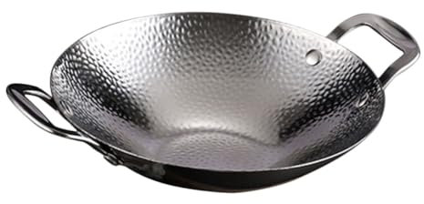 ULTECHNOVO Pentola in Metallo Da Cucina Doppi Manici Stabili Isolamento Termico Superficie Liscia Facile Da Pulire Realizzata Materiali Per Cucinare Crostacei e Stufare Carne