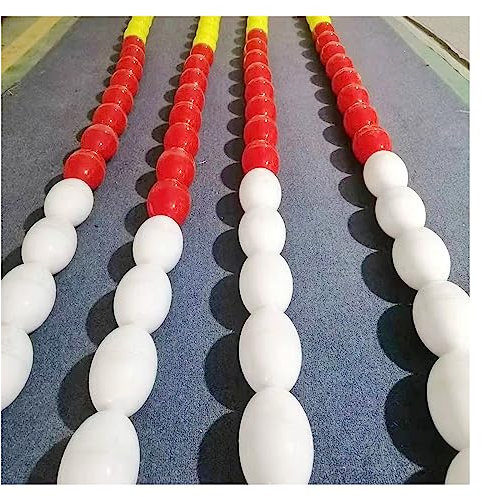 12ft to 40ft Swimming Pool Rope Float Line with 2 Hooks, Durable Lane Dividers for Hot Springs & Shallow Beaches, Ø 3.2in/8cm Professional Floating Cordon