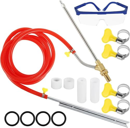 Kit for sabbiatura con idropulitrice, attacco for sabbiatrice a umido da 5000 PSI, kit for sabbiatrice con attacco rapido da 1/4 di pollice con ugello in ceramica di ricambio e vetri protettivi for pu