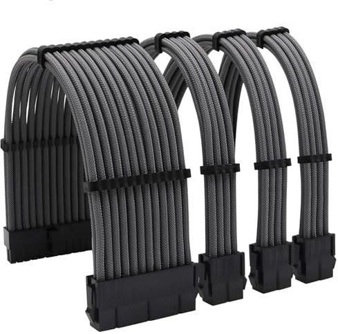 Rieoany 24 Pcs Cavo Pettine Portacavi Set, Organizzatore Cavi Ferma Cavi Organizzatore Supporto per Cavo Clip Cable Organizer Guida Accessori Ufficio 24-Pin 8-Pin 6-Pin per PC Interno Computer Nero